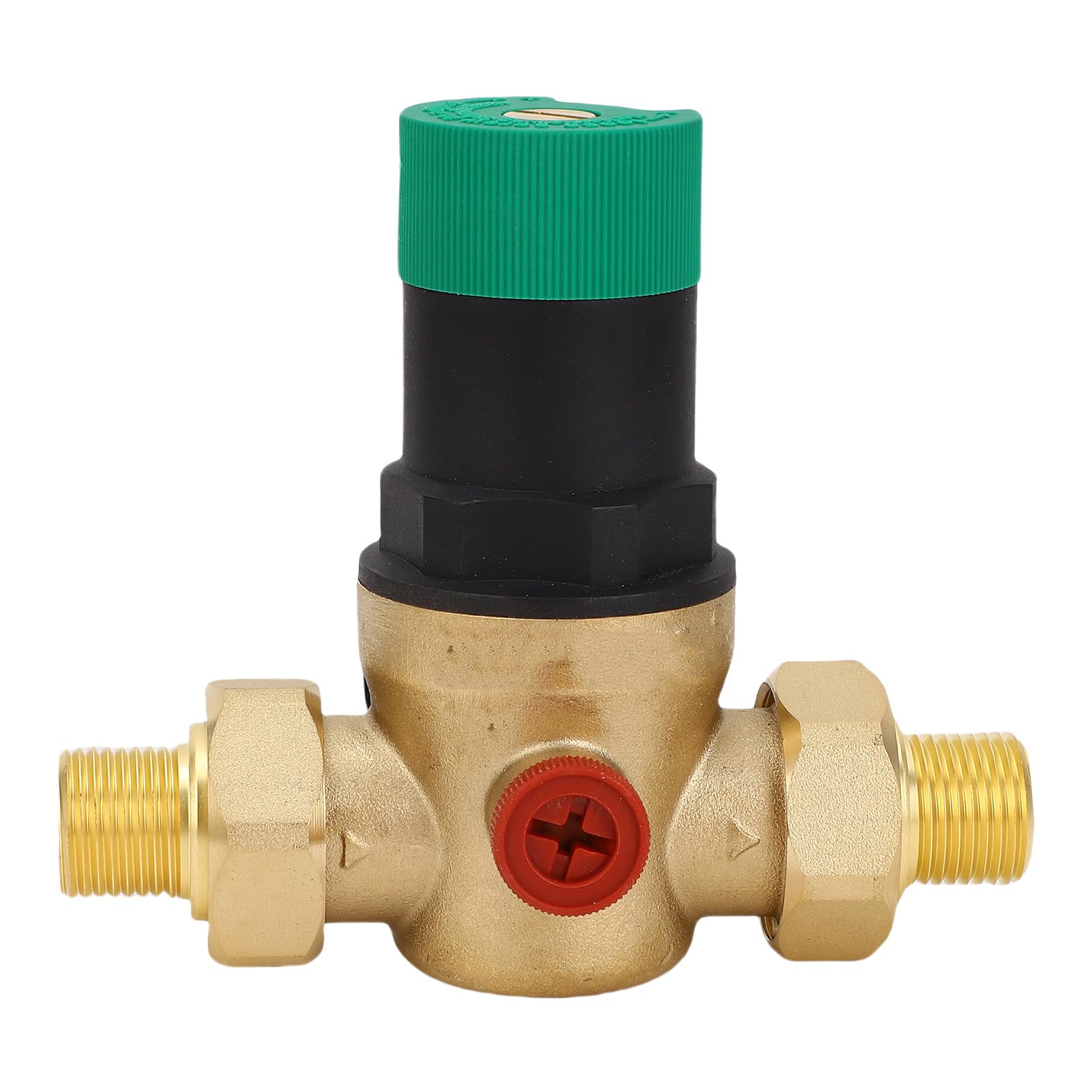 Regolatore di Pressione dell'acqua in Ottone con Misuratore di Pressione 0-60Mpa | Riduttore di dell'acqua Regolabile per Purificatore, Riscaldatore e Rubinetto | 3/4 Pollici (3/4 pollici