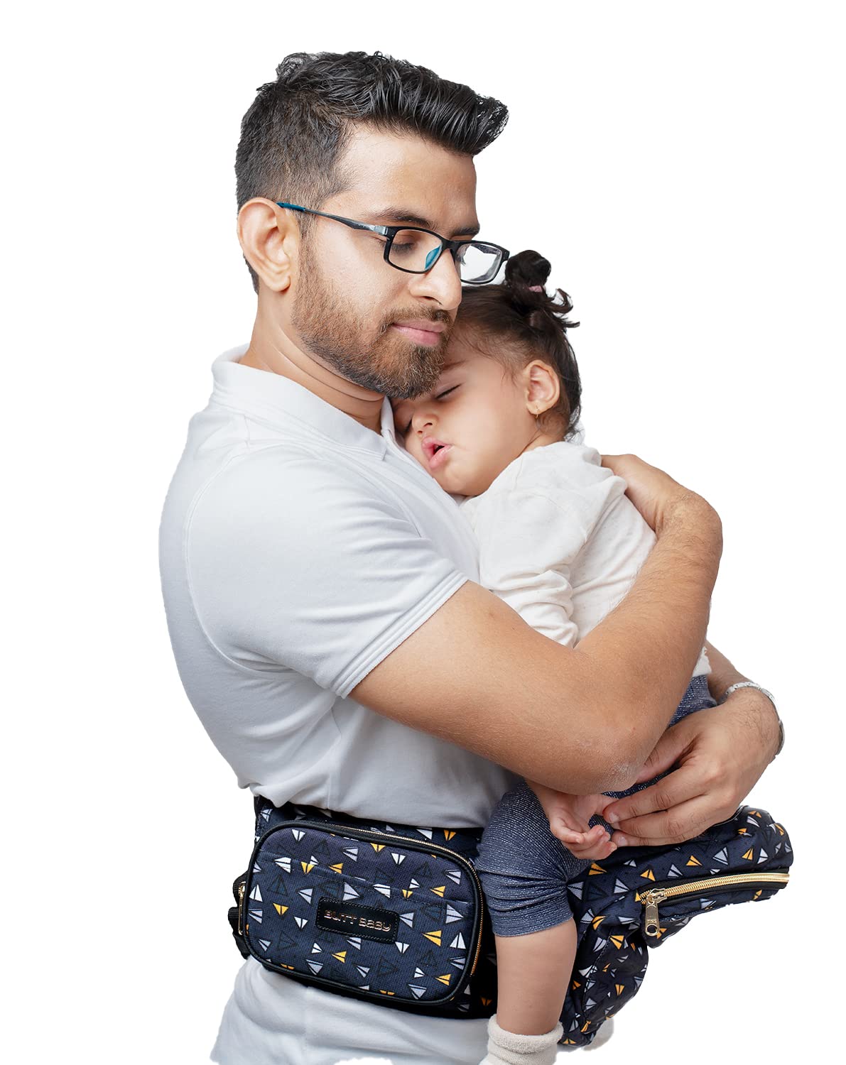 Butt Baby Carrier Airplanes with Hip Seat, InBuilt Mini Diaper Bag