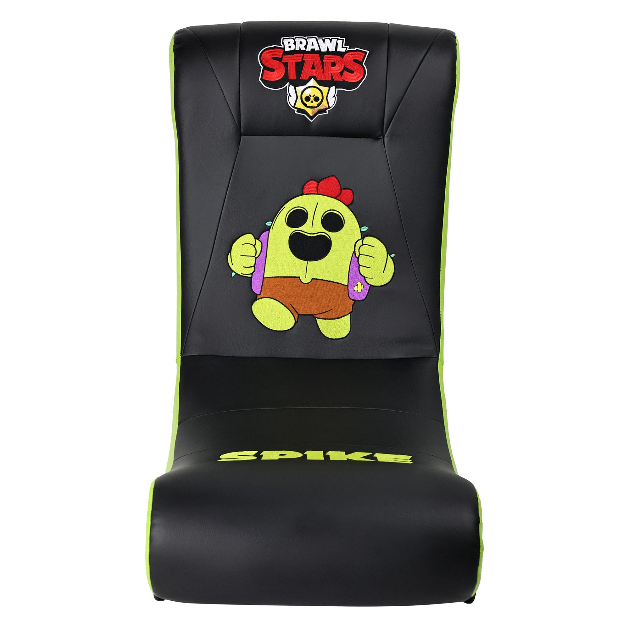 SUBSONIC Sedia a Dondolo da Gaming Spike per Brawl Stars, Ergonomica con Licenza Ufficiale, in Similpelle Nera e Verde, con Poggiatesta, Pieghevole, per Soggiorno e Camera da Letto