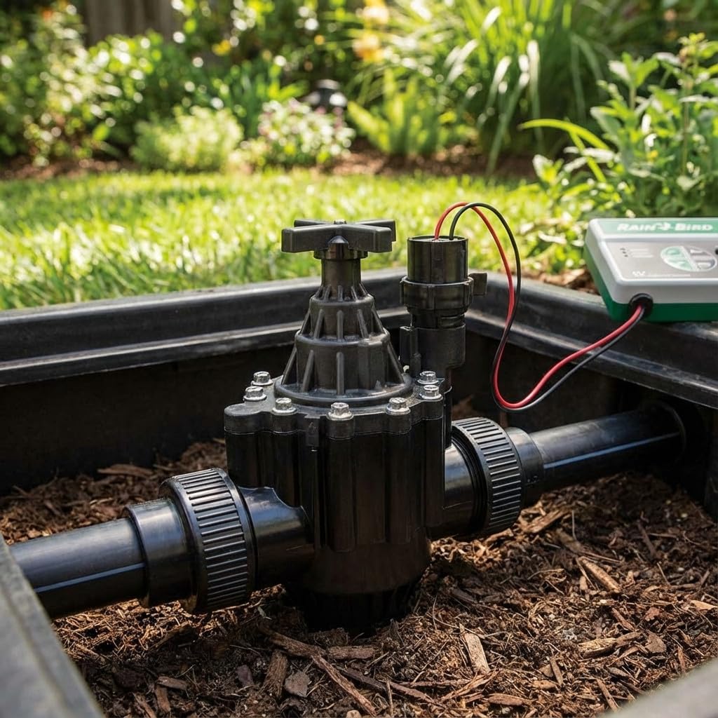 Suinga Électrovanne d'arrosage 1 1/2" 9 V 150 PG avec régulateur de débit | Valve d'irrigation compatible avec programmateurs d'arrosage à batterie 9 V | Recommandé pour tuyau d'arrosage 63 mm