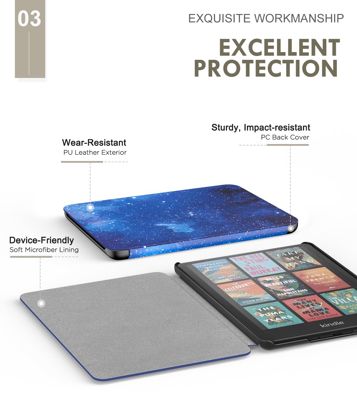 MoKo Case for All-new 7" Kindle Paperwhite 12th Gen 2024&Kindle Colorsoft Signature Edition 2024 - Image 4