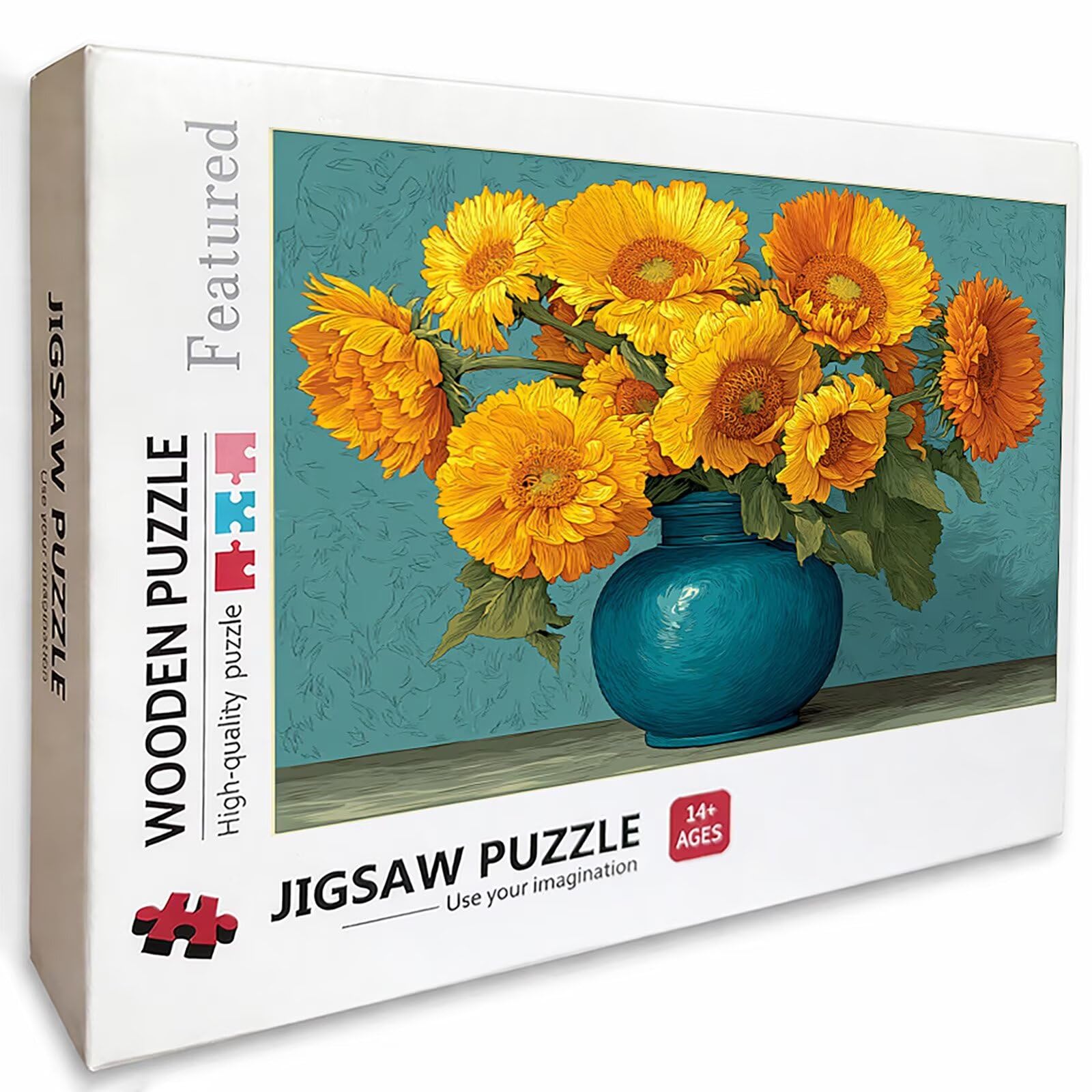 Puzzle Arte con Scatola Flower, Vaso Puzzle Legno 5000 Pezzi Adulti 156x105cm, Attività di Intrattenimento ad Alta Difficoltà, DIY Classici Gioco, Jigsaw Per Tutta La Famiglia, Estate Regalo, 0-2318