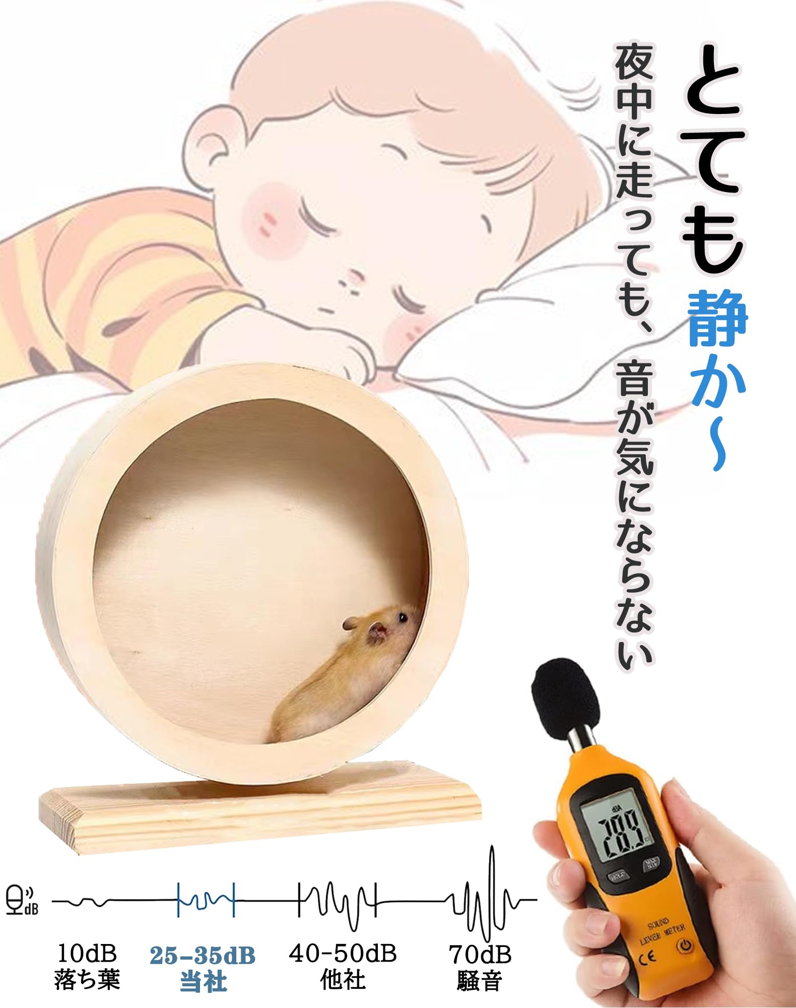 Amazon.co.jp: ShiawaseforU ハムスター回し車 サイレントホイール 21