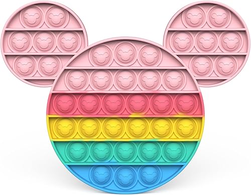 Miniatura 6 de BlueMelon Pop it Fidget Toy  Diseño de mariposa, ratón, gatito, gato, paquete de 4 unidades y multicolor (juego de 4)