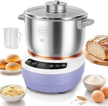 Stainless Steel Dough Mixer, 7L Dough Mixer with Ferment Function, Thermostatic Fermentation and Intelligent Timer, 304 Stainless Steel Bowl Electric Dough Maker Perfect for Pizza & Bread Home Baking