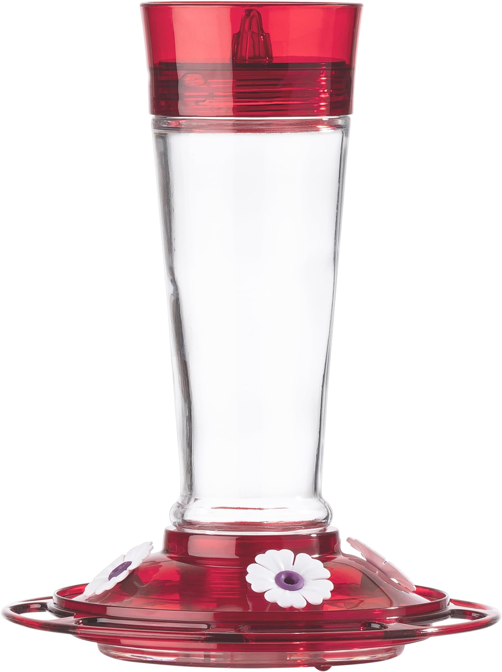 More Birds Ruby Hummingbird Glass and Plastic Feeder with 5 Feeding Stations, 10-Ounce Capacity
