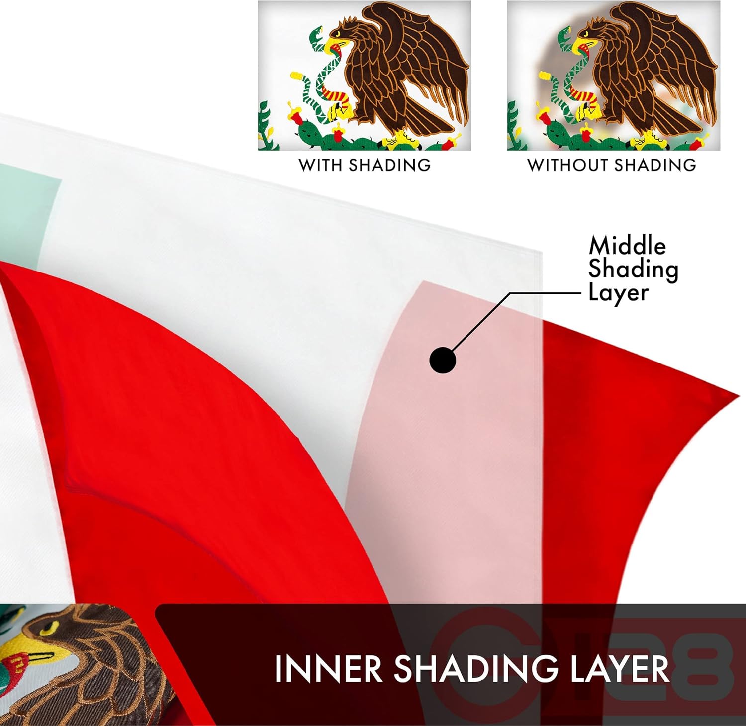 mexican flag inner shading layer