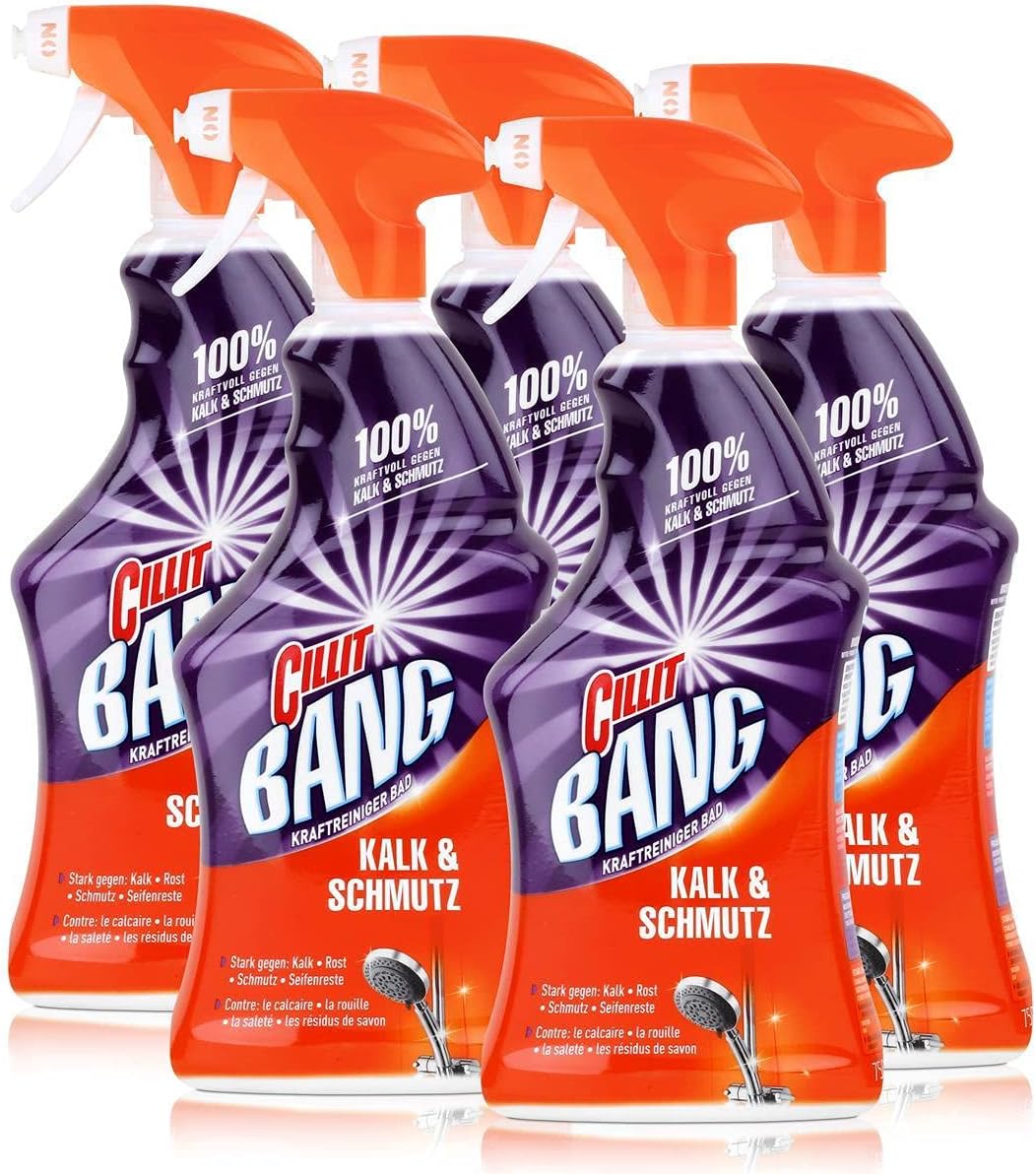 Cillit Bang Power Reiniger Kalk & Schmutz 750ml Spray Bottle (Pack of 5)