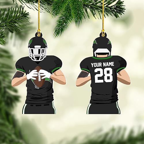 Miniatura 3 de Adorno de fútbol personalizado de fútbol, adornos de Navidad, adorno de fútbol de Navidad, decoración colgante de Navidad, regalo para fanáticos del