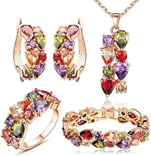 YouBella Stylish Necklace Jewellery Gold Plated Jewellery Set for Women (Multi-Colour) (YBNK_5678) Price In India