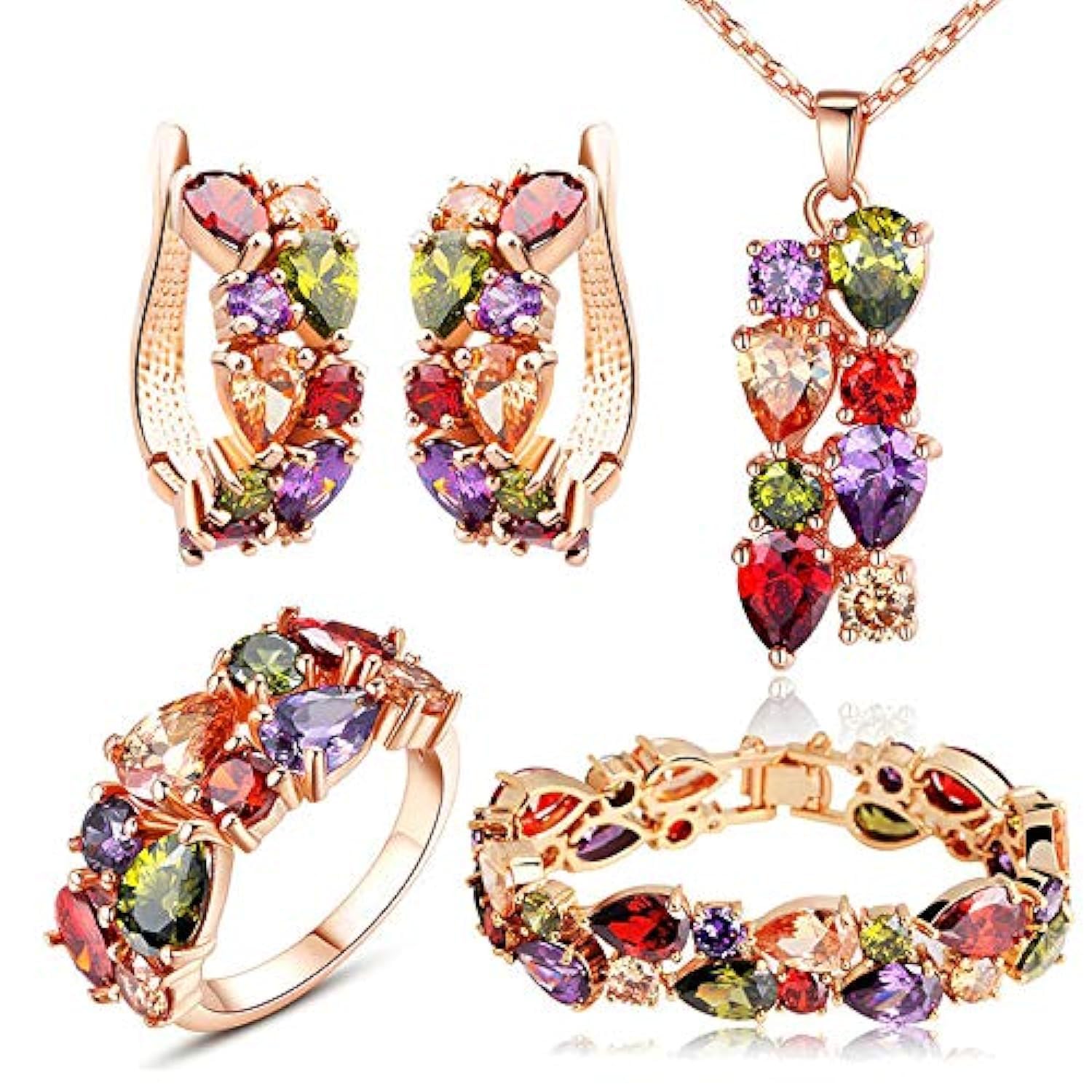 YouBella Stylish Necklace Jewellery Gold Plated Jewellery Set for Women
