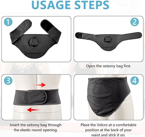 Miniatura 3 de Ostomy Supplies - Paquete de 2, cinturón de ostomía y cubierta de baño impermeable para ostomía, funda para bolsa de ostomía, protector de heridas