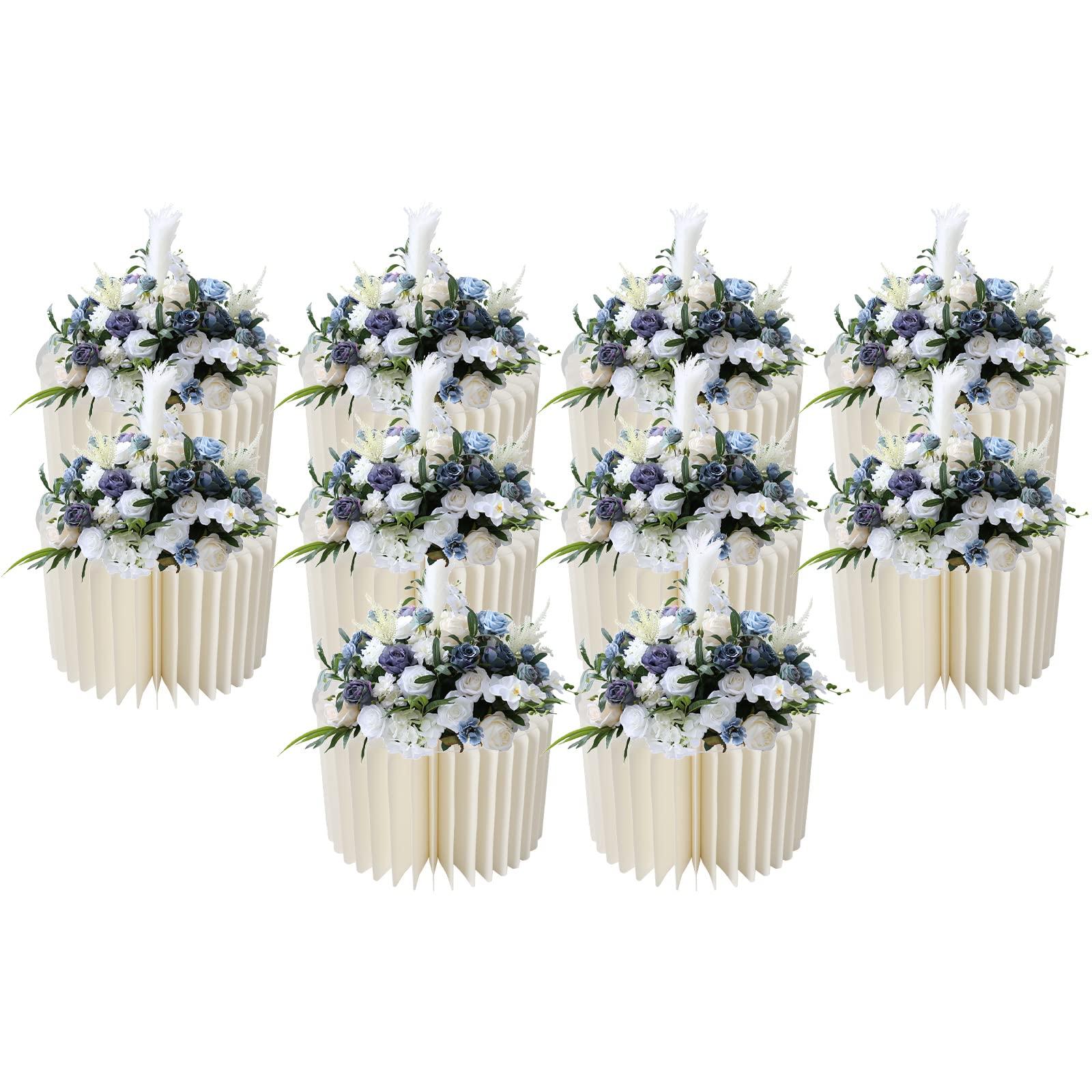 10 pezzi per matrimoni, centrotavola in cartone, 20 cm di altezza, supporto per fiori, decorazione da tavolo, cilindro, centrotavola, supporto