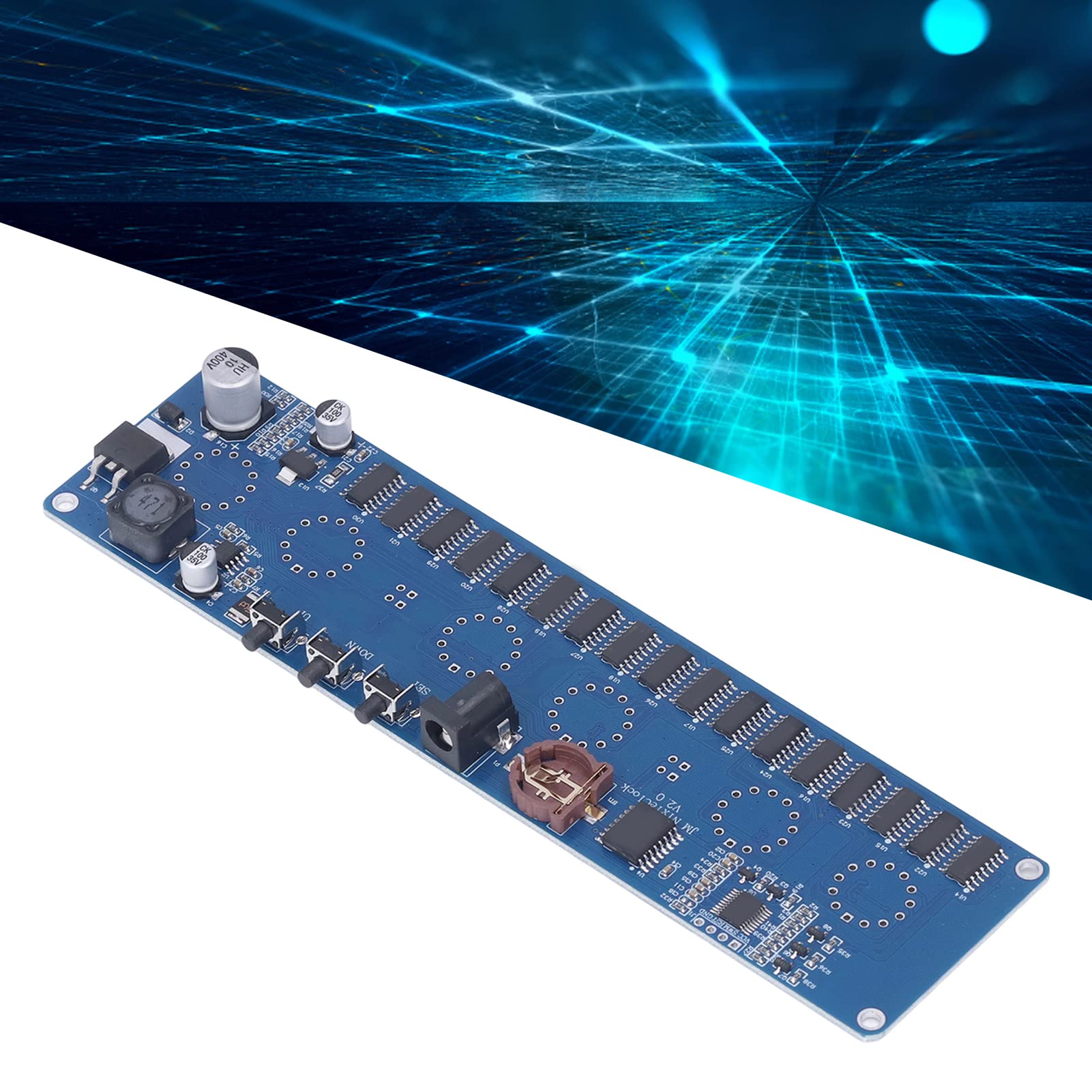 Nixie Tube Clock Board, DC12V 1A IN14 Glowing Tube Clock Assemble Kit Nixie Tube Clock DIY Kit 24 Stunden Display Multi, Gag Spielzeug & Praktische Witze