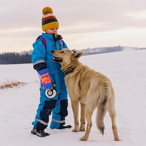 Miniatura 4 de TRIWONDER Guantes de esquí para niños y niñas, para invierno, para clima frío, resistente al viento, cálidos, para snowboard y deportes