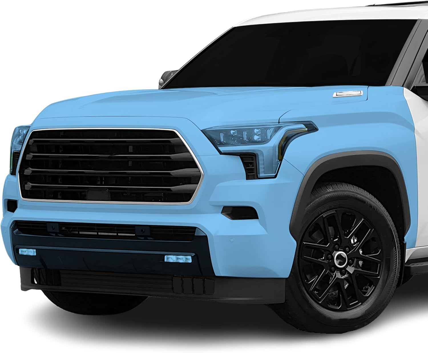 BOGAR TECH DESIGNS for Toyota Sequoia (SR5 & Limited & Platinum & Capstone) 2023+ Front Middle and Front Sides Premium Paint Protection PPF Film Kit Cover, Clear Bra