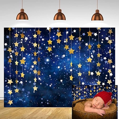 Twinkle Twinkle Littler - Telones de fondo de estrellas pequeñas de galaxia, azul marino, cielo estrellado, purpurina dorada, fondo de fotografía de disponible en Yaxa Colombia