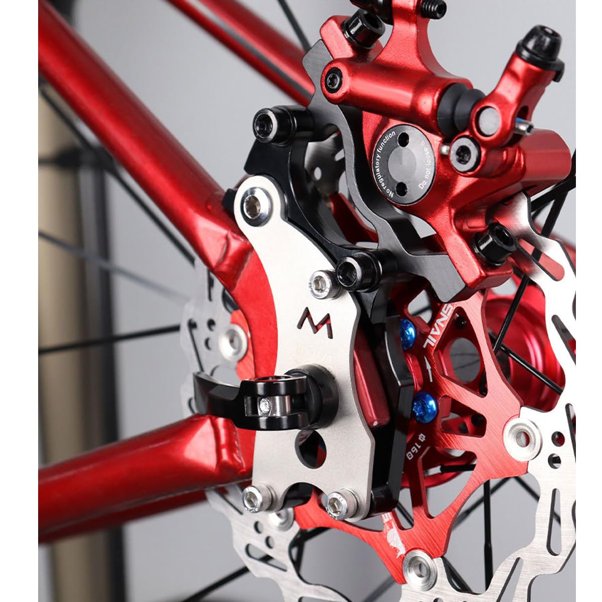 Adattatore Per Freni A Disco Per Bicicletta Convertitore Supporto Per Bici Da Corsa Mountain Bike Bici Da Strada BMX Bici Piegate Nero