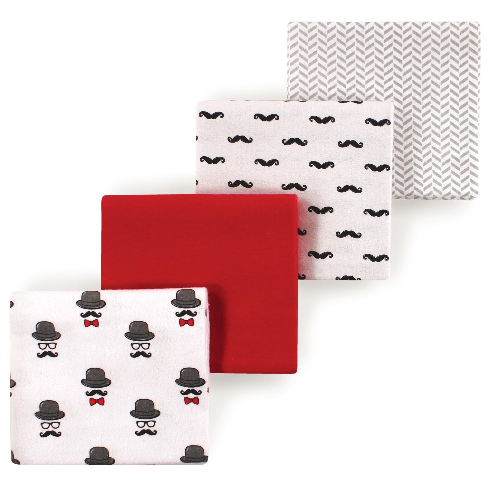 Luvable Friends Little Treasure Flannel Receiving Blankets 4pk