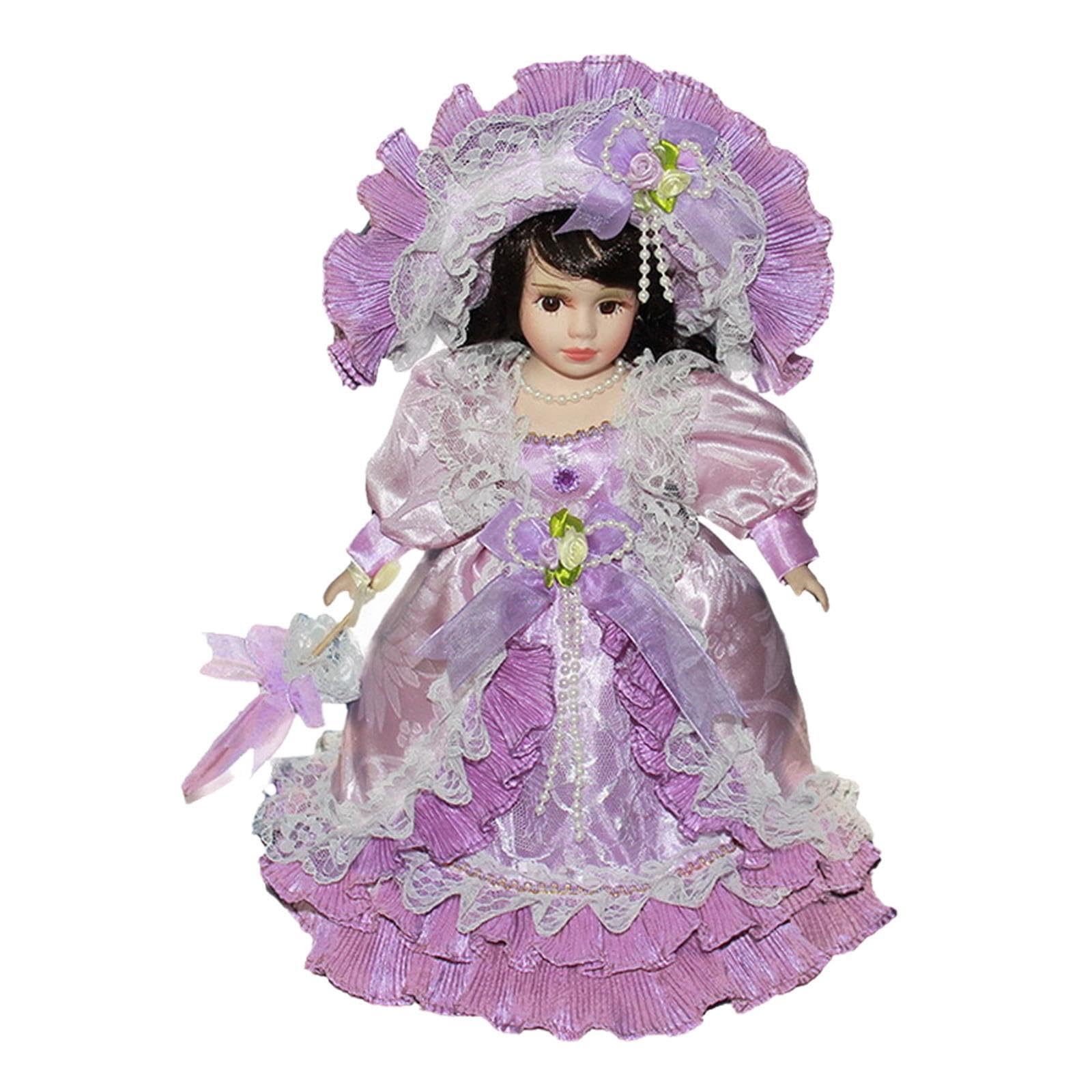 PIXZCSA Ceramic Doll Miniature European Lady Model With Movable Limbs Beautiful Ornament Miniature Figurine Beautiful