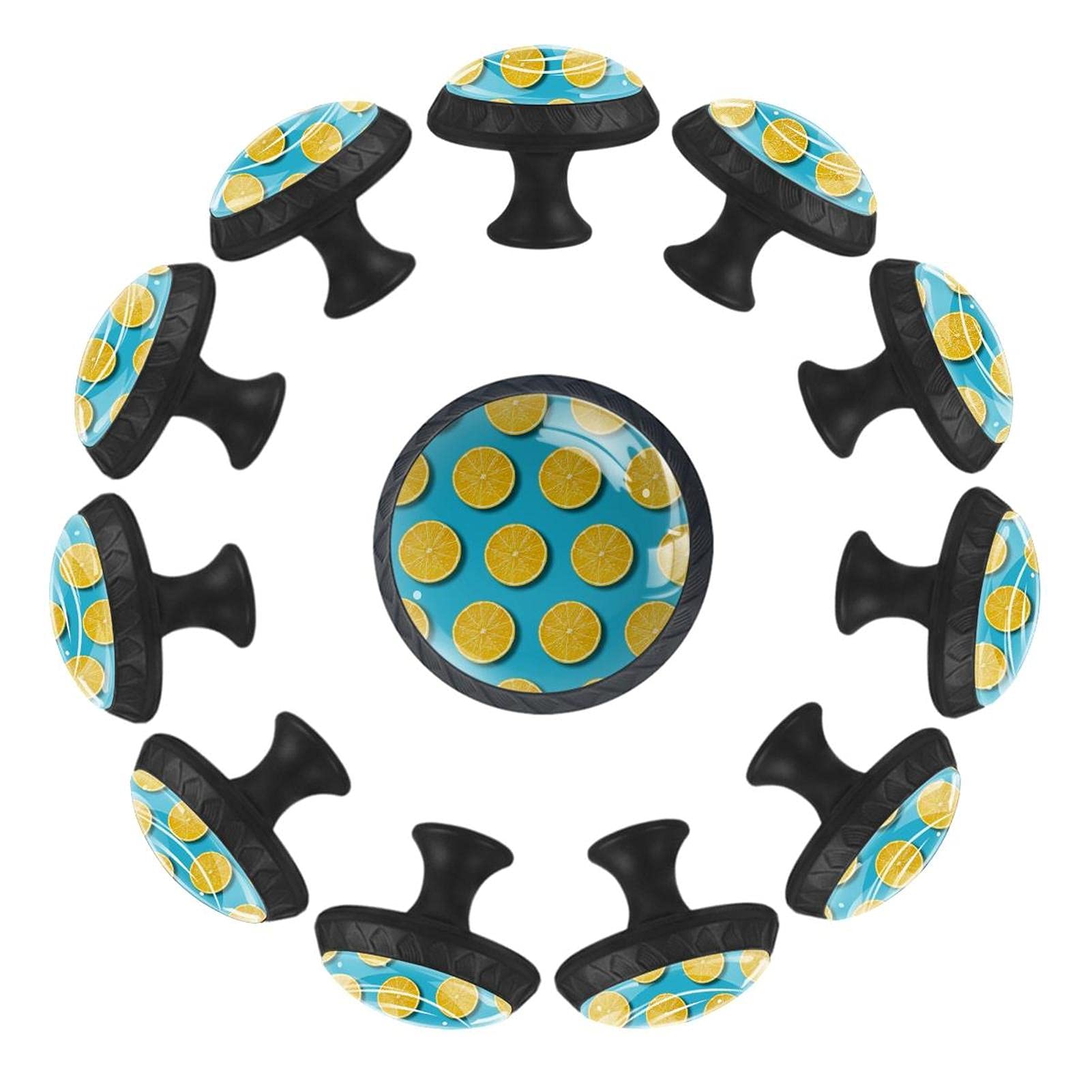 Bouton de tiroir citron bleu 35 mm robuste pour meuble de jeux