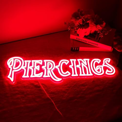 Miniatura 9 de Letrero grande de neón de tatuaje, especialmente diseñado para tatuajes de perforación de estudio, letreros decorativos LED superbrillantes para