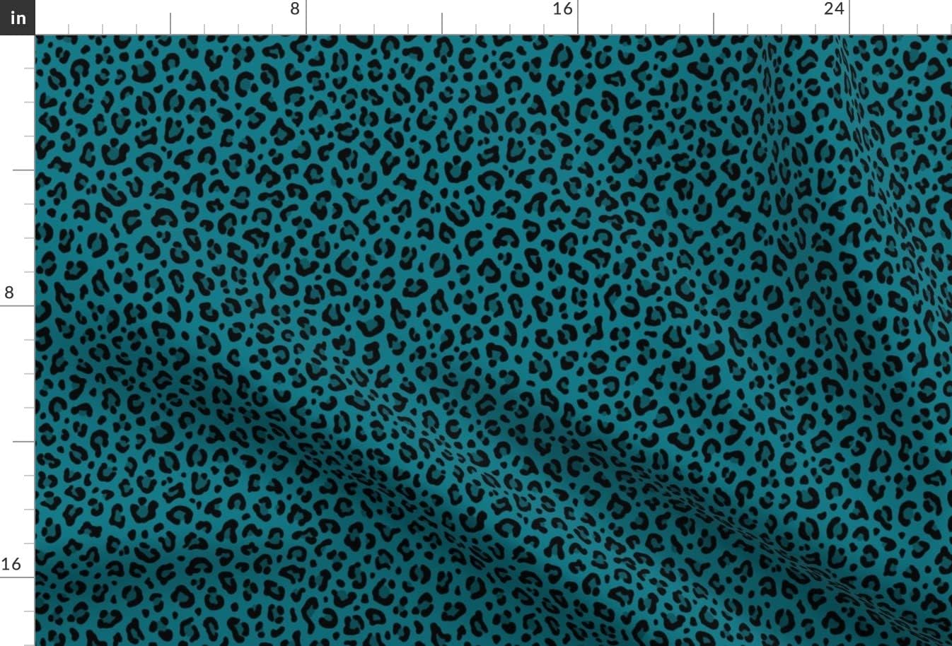 Spoonflower Fabric - Teal Blue Leopard Small Scale Spots Animal Print Cheetah Rockabilly Printed on Upholstery Velvet Fabric Fat Quarter - Upholstery Home Decor Bottomweight Apparel