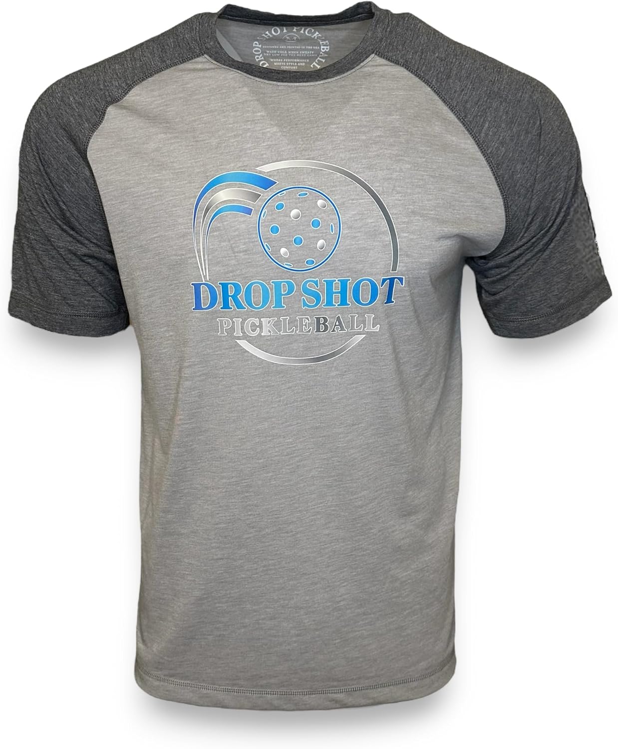 Men's Active Pickleball Raglan Tee | Dri Fit Athletic T Shirts |Two-Tone Shirt for Men