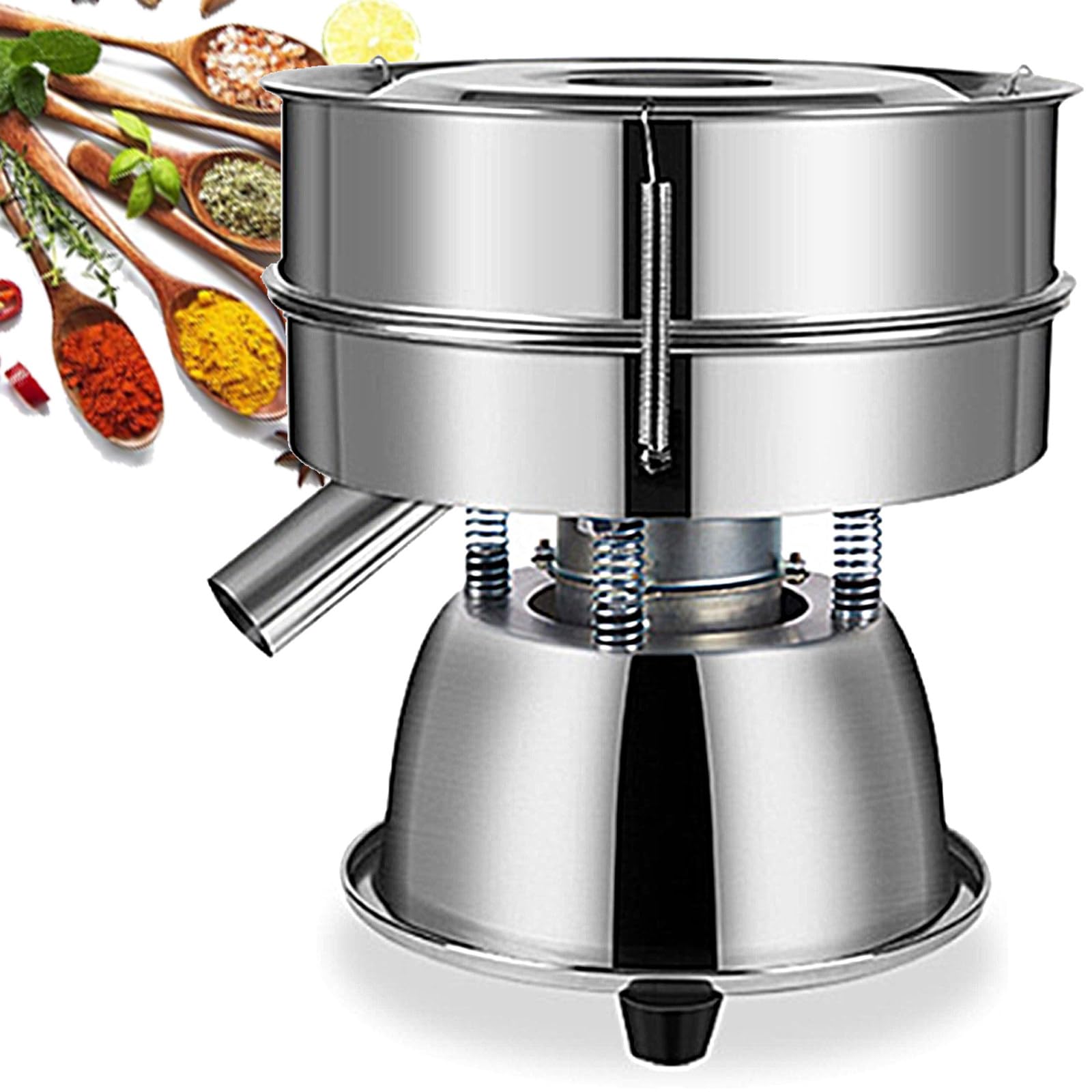 AYCDL Automatic Powder Sifter Machine, Powder Particles Liquid, Automatic Powder Sifter Machine Countertop,Electric Sieve Shaker for Flour