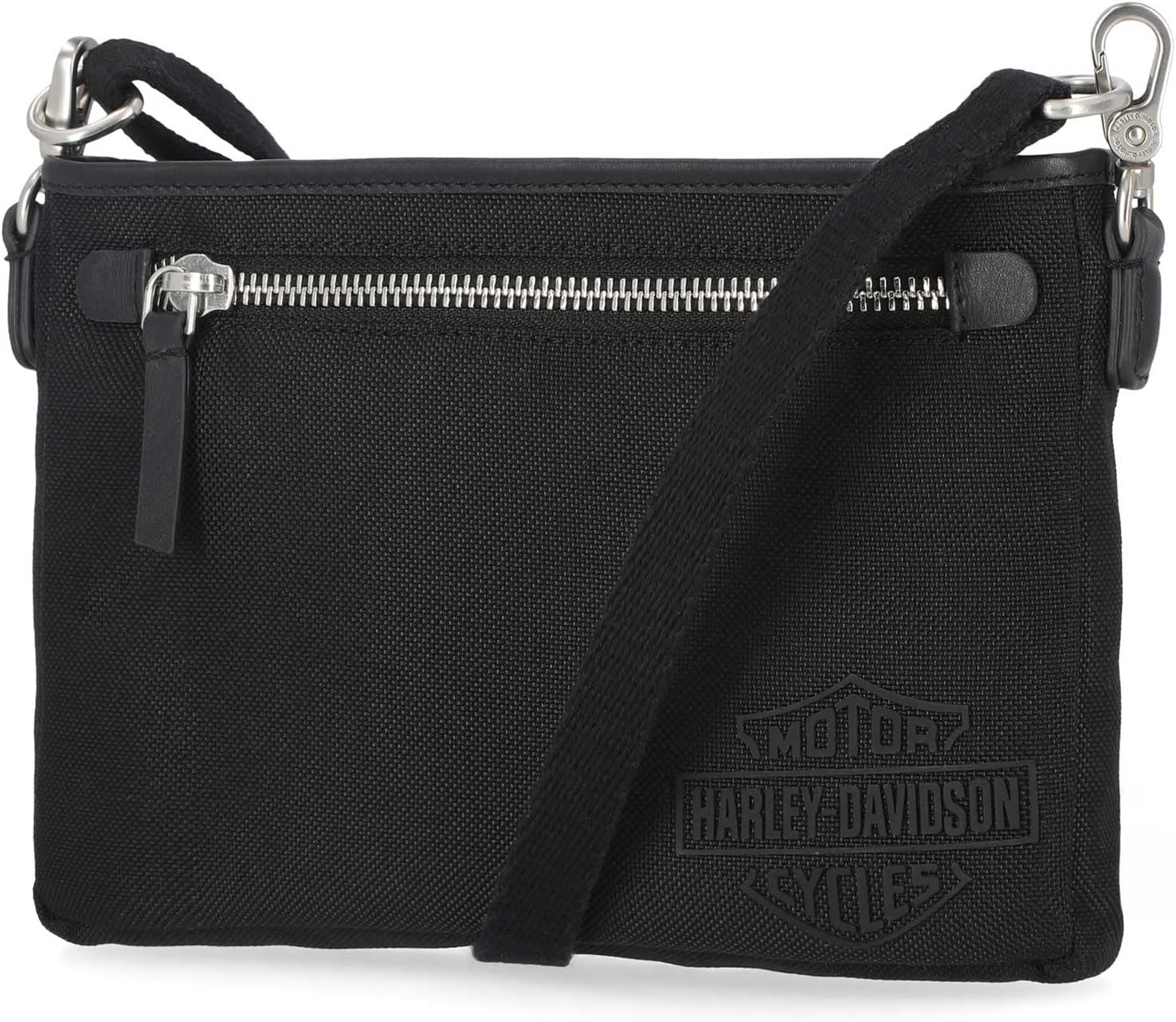 Harley-Davidson Women's Classic Codura Genuine Leather/Canvas Hip Bag - Black