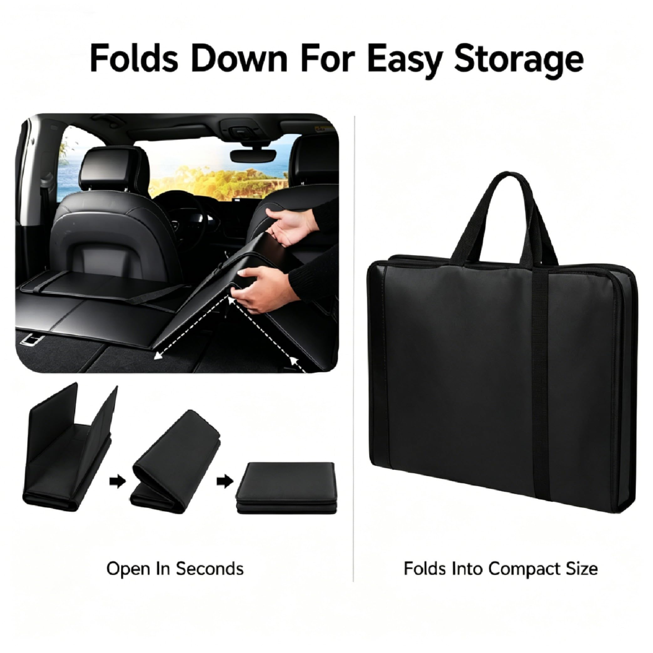 Schlafverlängerung Rücksitz für Honda UR-V P7 S7 VE-1 Vezel WR-V ZR-V Stream Shuttle 2001-2025, Faltbare Auto Matratze mit Stabiler Unterstützung und Rutschfestem Boden,A-126x42x22 cm