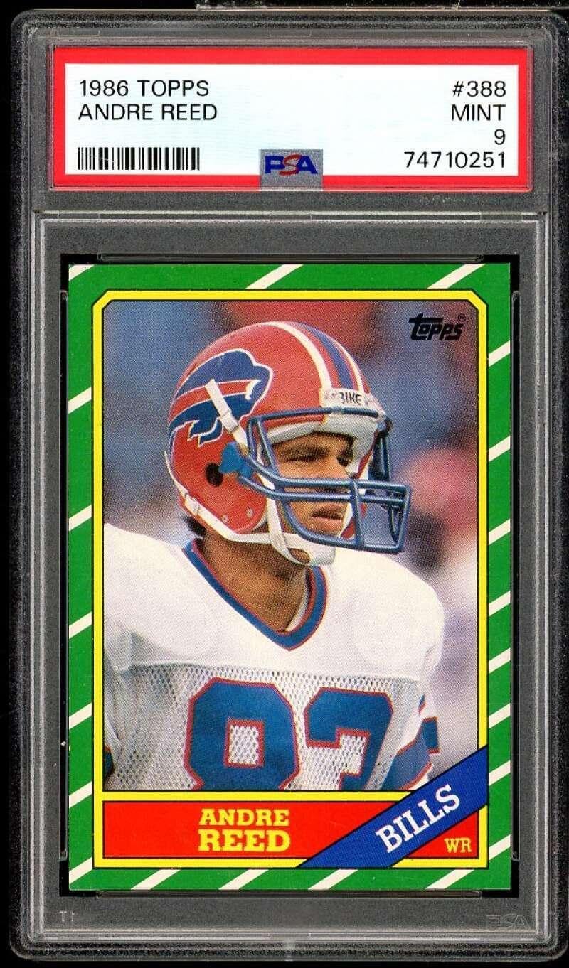 Andre Reed Rookie Card 1986 Topps #388 PSA 9 - Unsigned Football Cards