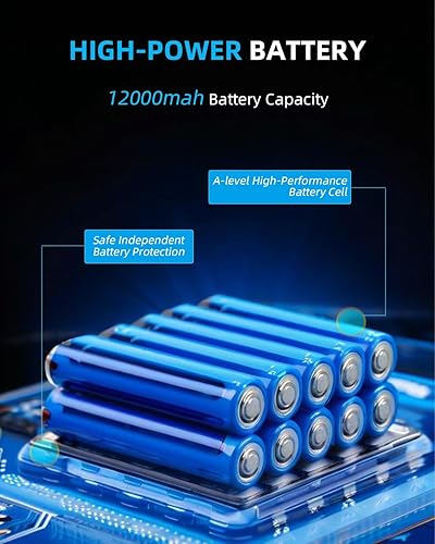 Miniatura 9 de Inflador de neumáticos de pantalla táctil completa, compresor de aire portátil, inflado 4 veces más rápido, apagado automático, bomba de aire