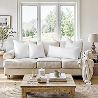 Vista 4 de MIULEE - Relleno de almohada de plumas 12x20, cojín decorativo de plumón para sofá, cama, sofá, cama, relleno de almohada esponjoso de tela