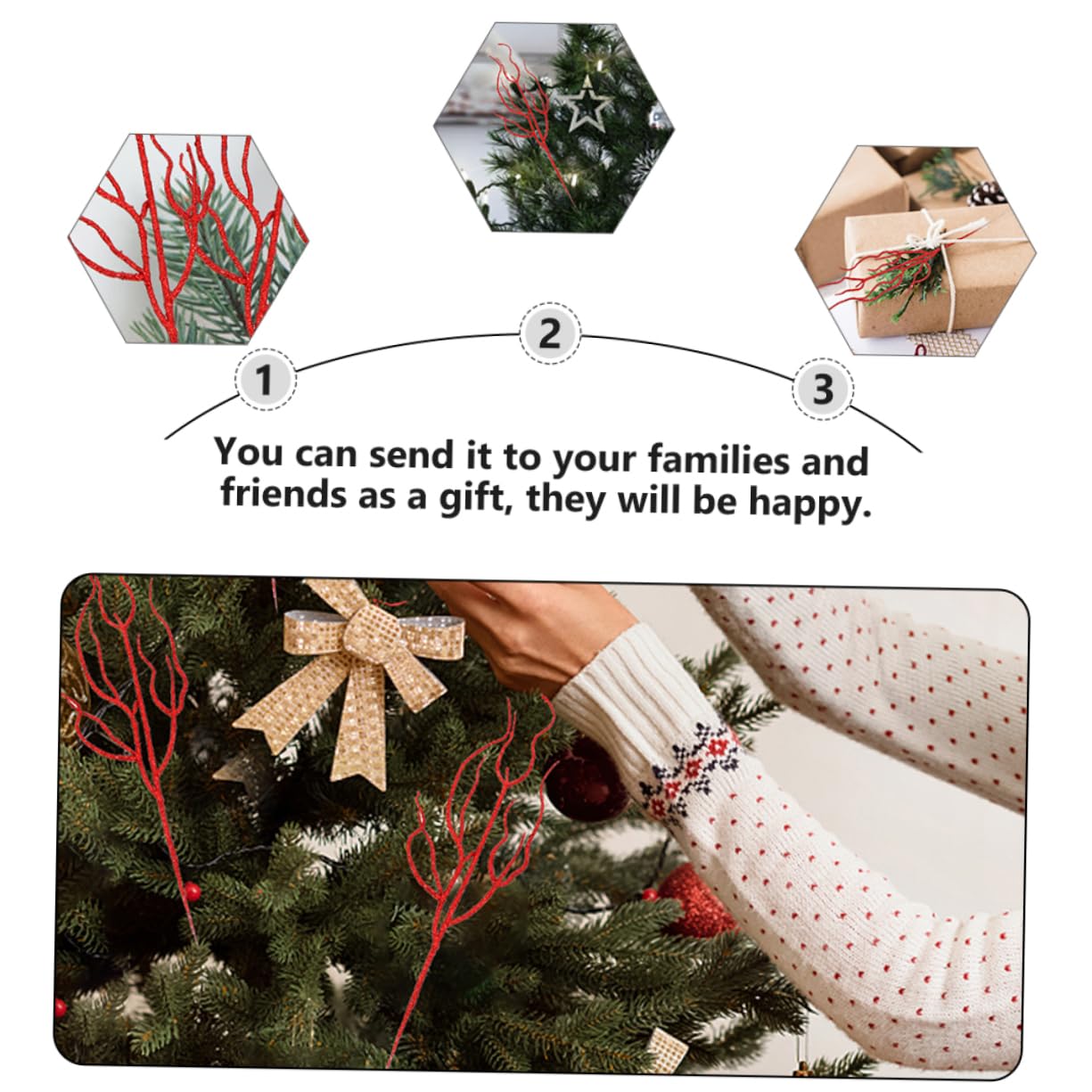 RLKHXBS Scelte di Piante di Natale 12 Pezzi Piante finte Decorazioni per la casa Verde Piante d'appartamento Foglia di Natale Simulazione Erba Prato Foglie Scelte di ghirlande di Natale Giorno