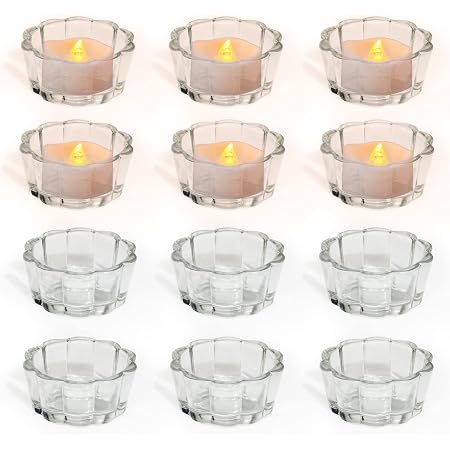 DARJEN 24-Pack Orange Votive Candle Holders - Mercury Glass Tea Light Holders For Wedding, Fall & Thanksgiving Decor