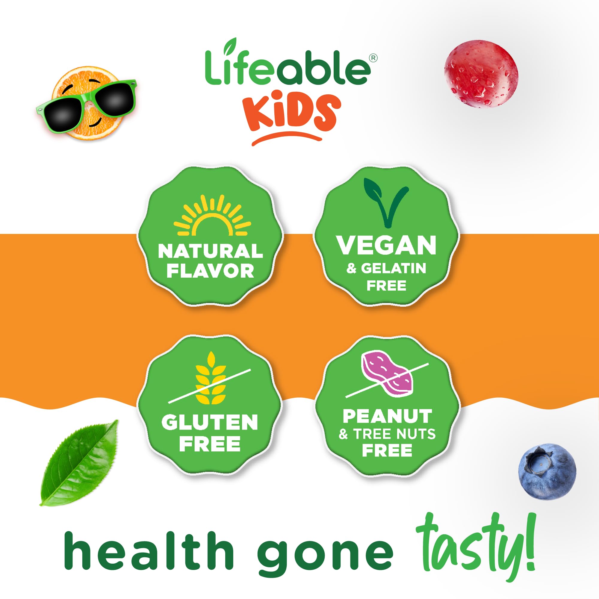 Lifeable Vitamin B12 for Kids, 1000 mcg Vegan Raspberry Gummies, 90 Count — Amazon image 4
