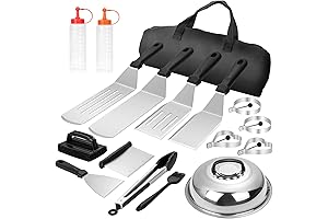 Griddle Accessories Kit, 18-Piece Stainless Steel Kit