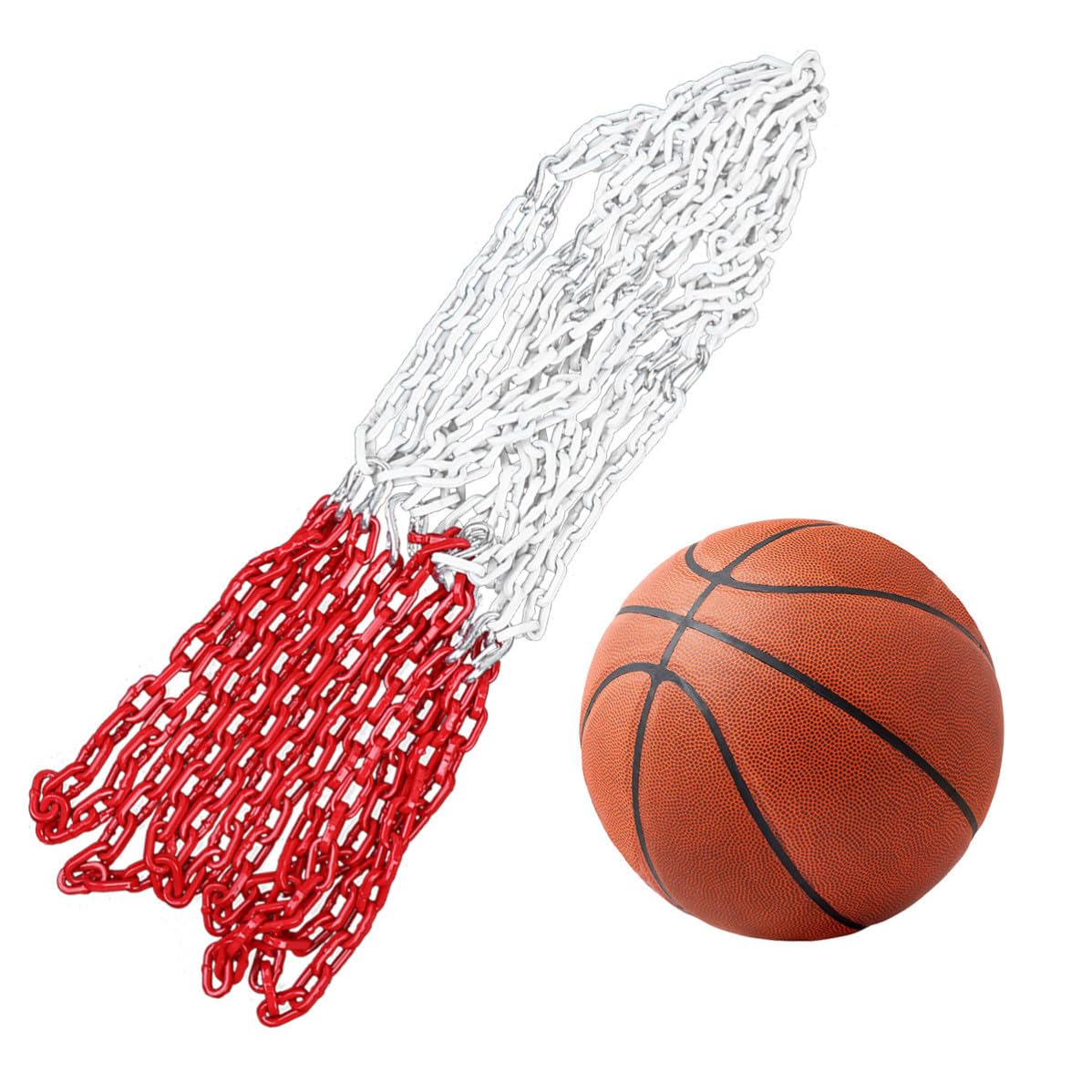 Red de Baloncesto Metálica de Cadena 12 Hebillas, Resistente