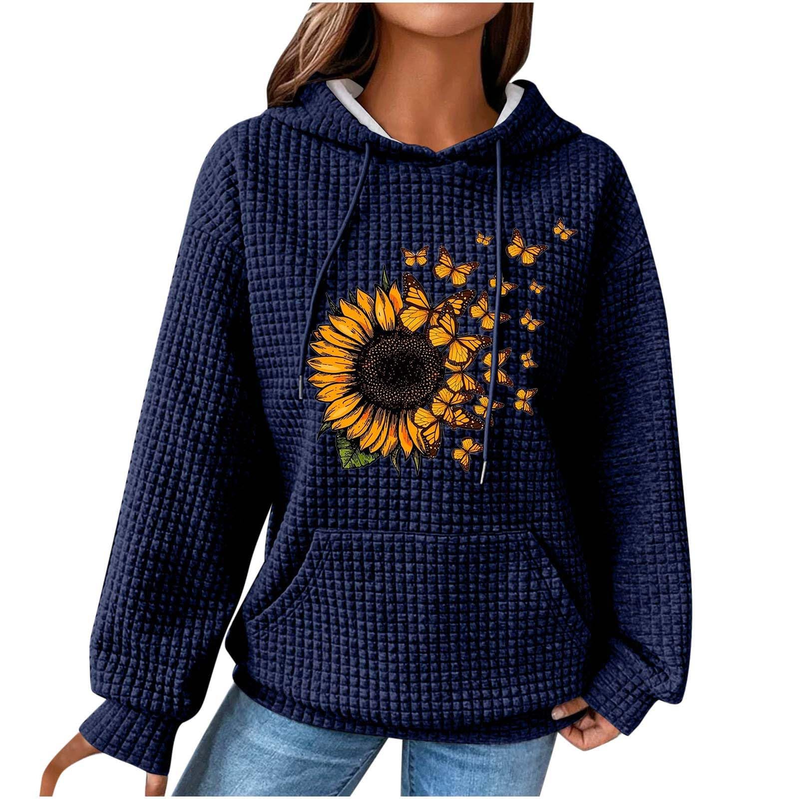 Sweat à Capuche Femme Sport Hoodie Basique Sweat-Shirt avec Poches Outerwear Fitness Streetwear Classique aux Couleurs Assorties Veste à Manches Longues Haut Couleur Unie Quotidien Automne Vêtements