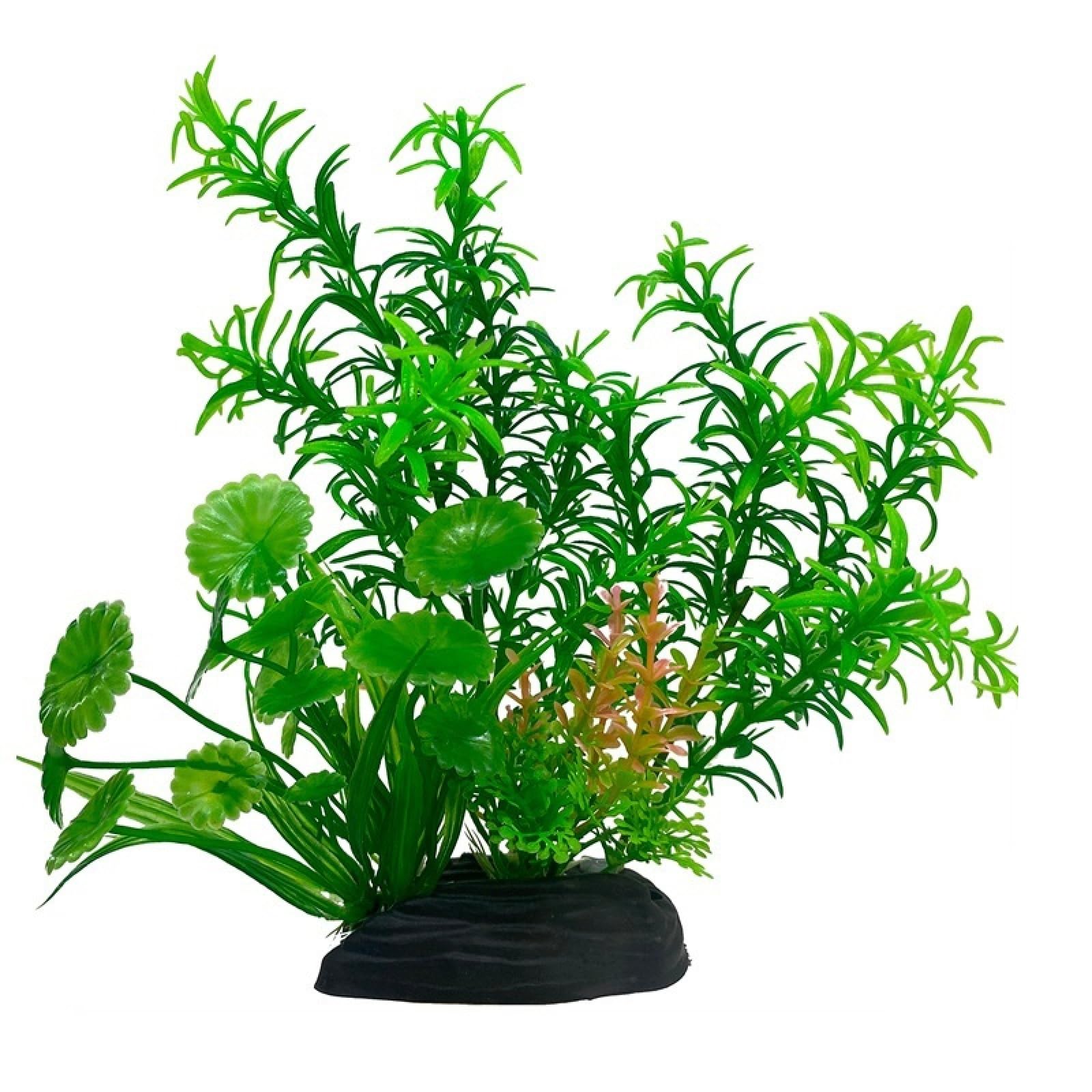 Adornos artificiales de plástico for plantas acuáticas, accesorios simulación for pecera, 3 piezas H