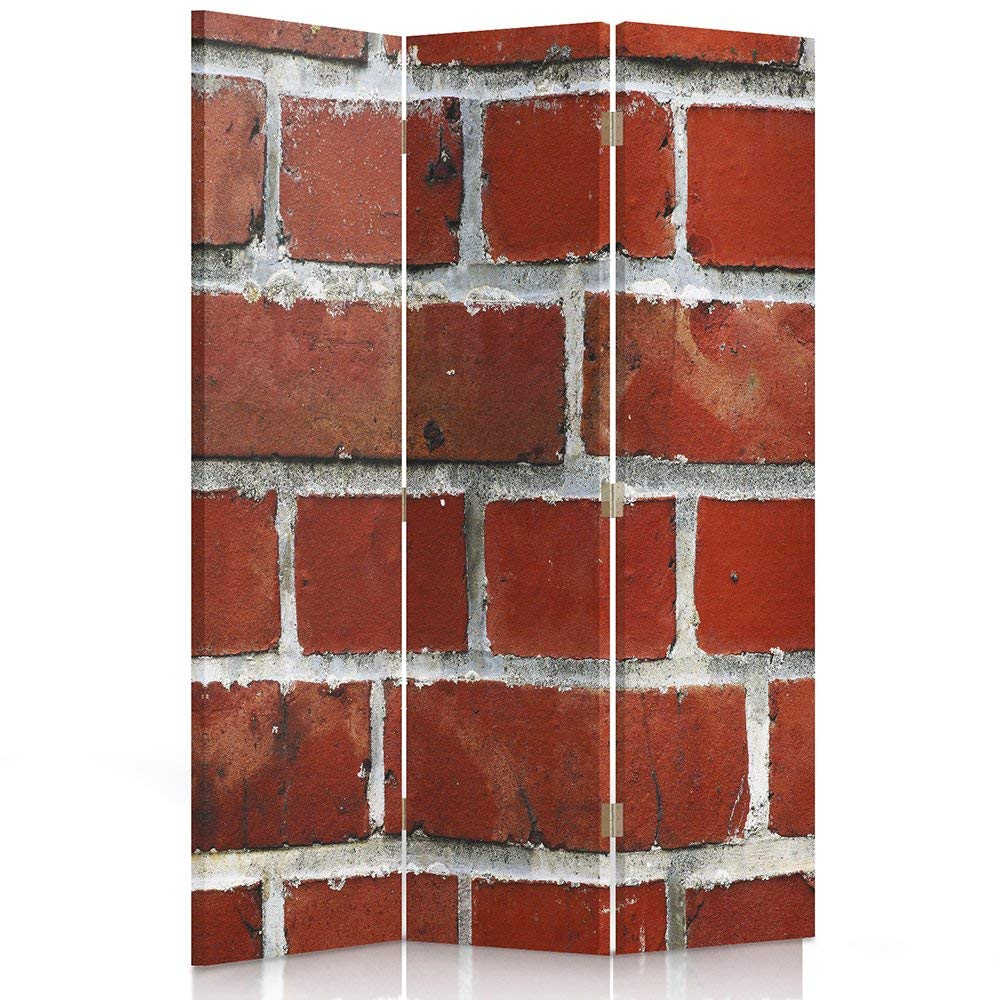 Feeby Paravent Mur 3 Panneaux 110x150 cm Une Seule Côté Cloison De Séparation Écran Pliant Paravent Interieur Décoratif Mur Espagnol Impression sur Toile Chambre d'enfant Salon Bureau Rouge