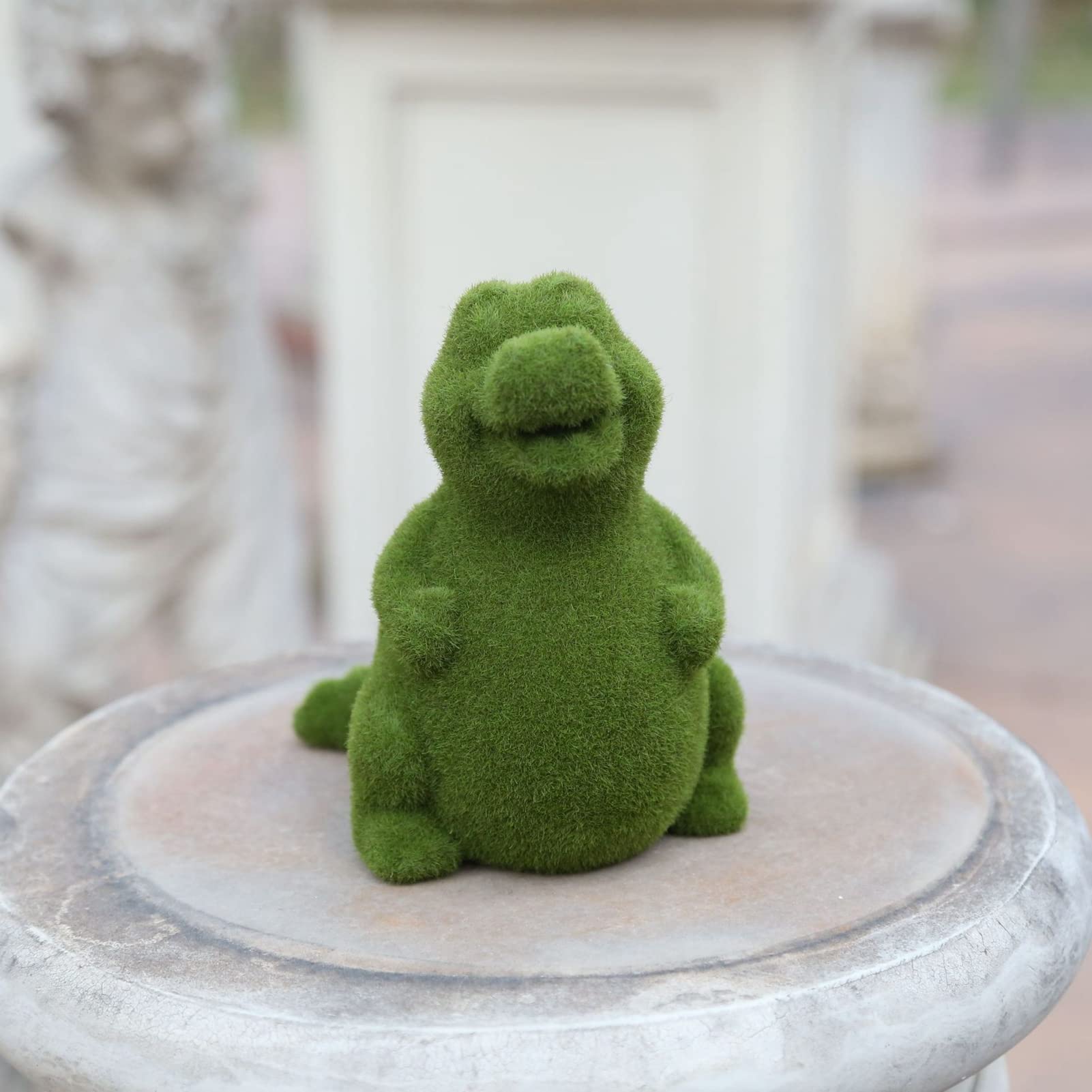 Statue de chat en résine floquée fait main déco luxe