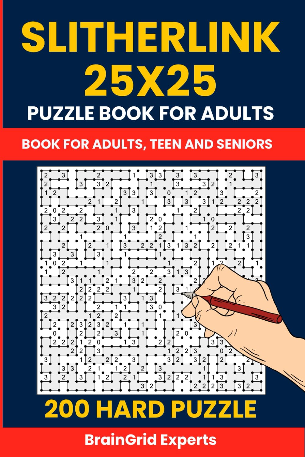 Slitherlink Puzzle Book for Adults - 200 Hard Loop the Loop Puzzles (25x25 Grid): Advanced Logic Challenges Also Known as Fences, Dotty Dilemma, and Great Wall of China