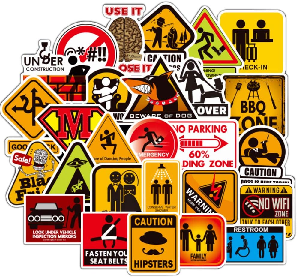Stickers for Toolbox,Stickers for Helmet, 100 Pcs Funny