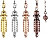 TUMBEELLUWA Pack of 4 Isis Metal Pendulums for Dowsing Divination, Pendant Pendulum Meditation Set with Chain