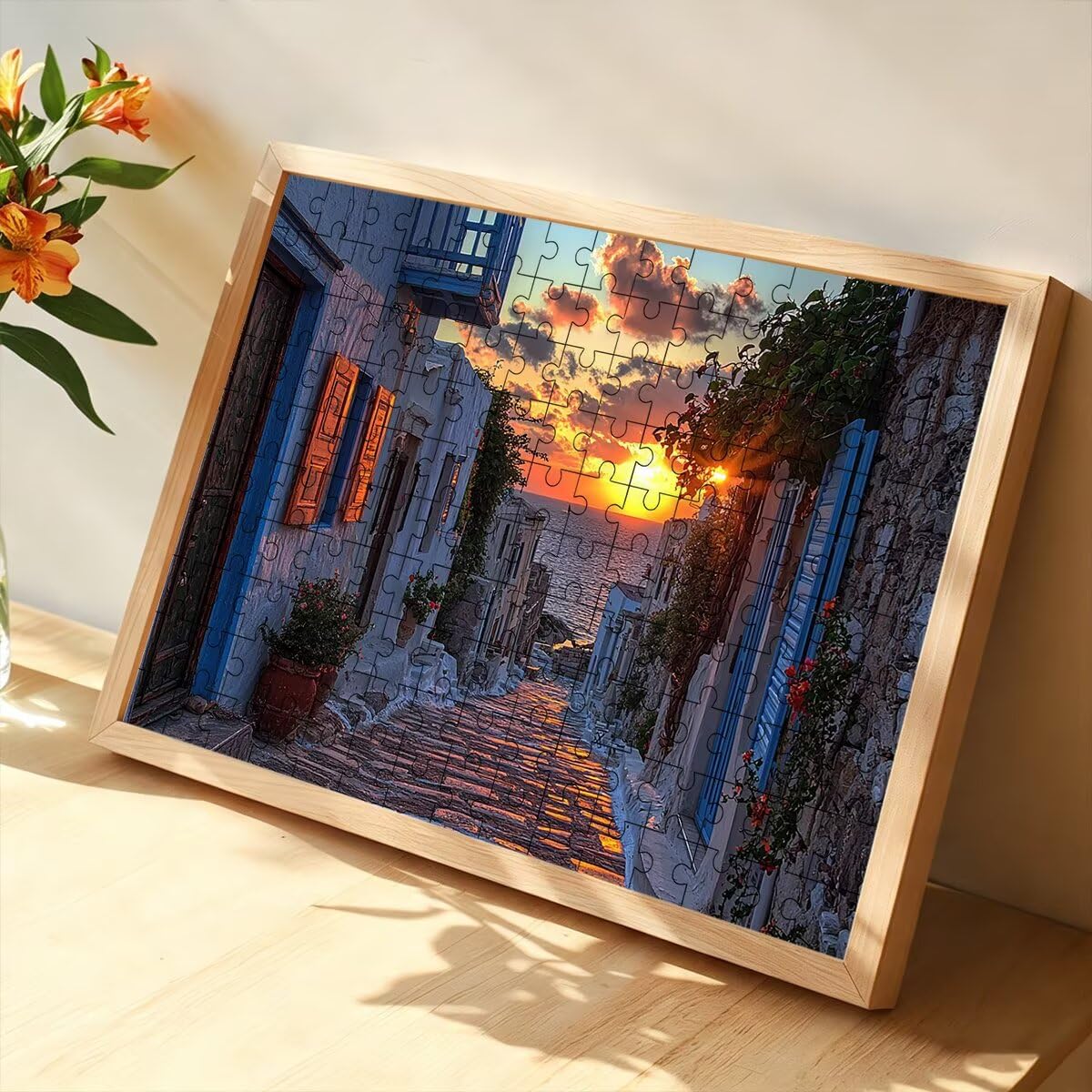 Puzzle 4000 Pezzi Tramonto, Puzzle Adulti Città in Legno, 141x87cm -1183