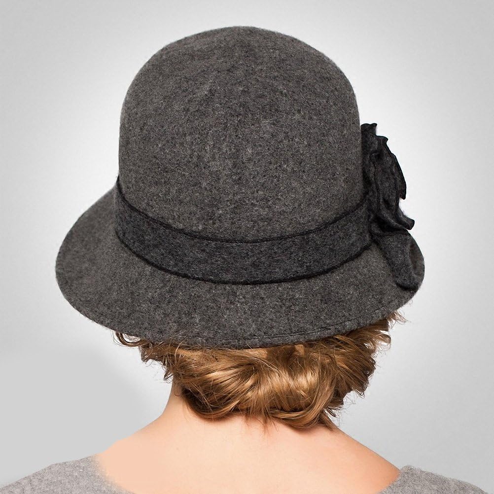 Maitose™ Women's Wool Felt Flowers Church Bowler Hats - Image 4