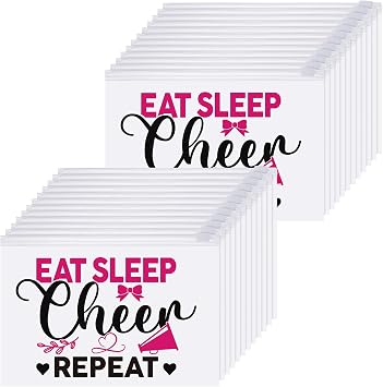 Abbylike 60 Pcs Cheerleader Gifts Bulk Cheer Makeup Bag Zipper Cosmetic Cheerleading Case Portable Travel Pouch Toiletry Cheer Accessories for Teammates Women Party FavorsClear
