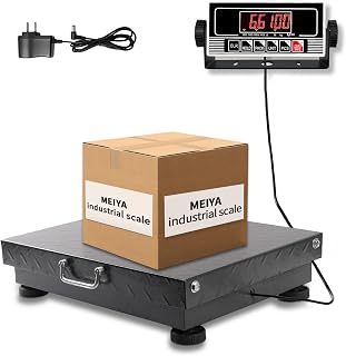 MEIYA 660 lb Heavy Duty Industrial Floor Scale - 0.1 lb Accuracy Postal Scale w/ Lithium Battery, Counting, Tare for Warehouse & Shipping